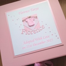 Keepsake box adoption knitted jumper & name