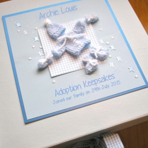Keepsake box adoption knitted outfit