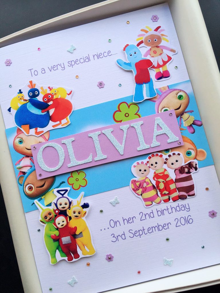 Childrens A5 name with CBeebies TV shows | First Hand Cards