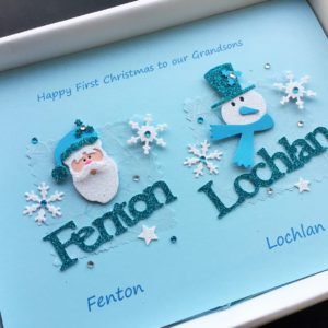 Christmas names for two children blue