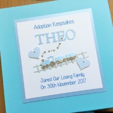 Keepsake box adoption small train & small name