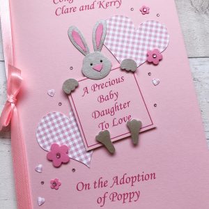 Adoption message bunny pink