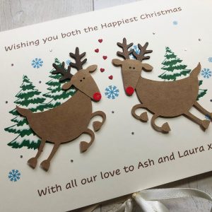 Christmas reindeer couple
