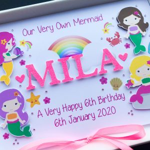 Childrens landscape name with Mermaids